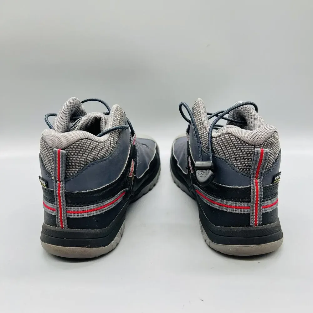 Keen Boots Youth 6 Blue Leather KEENDRY Waterproof Ankle Snow Hiking Shoes